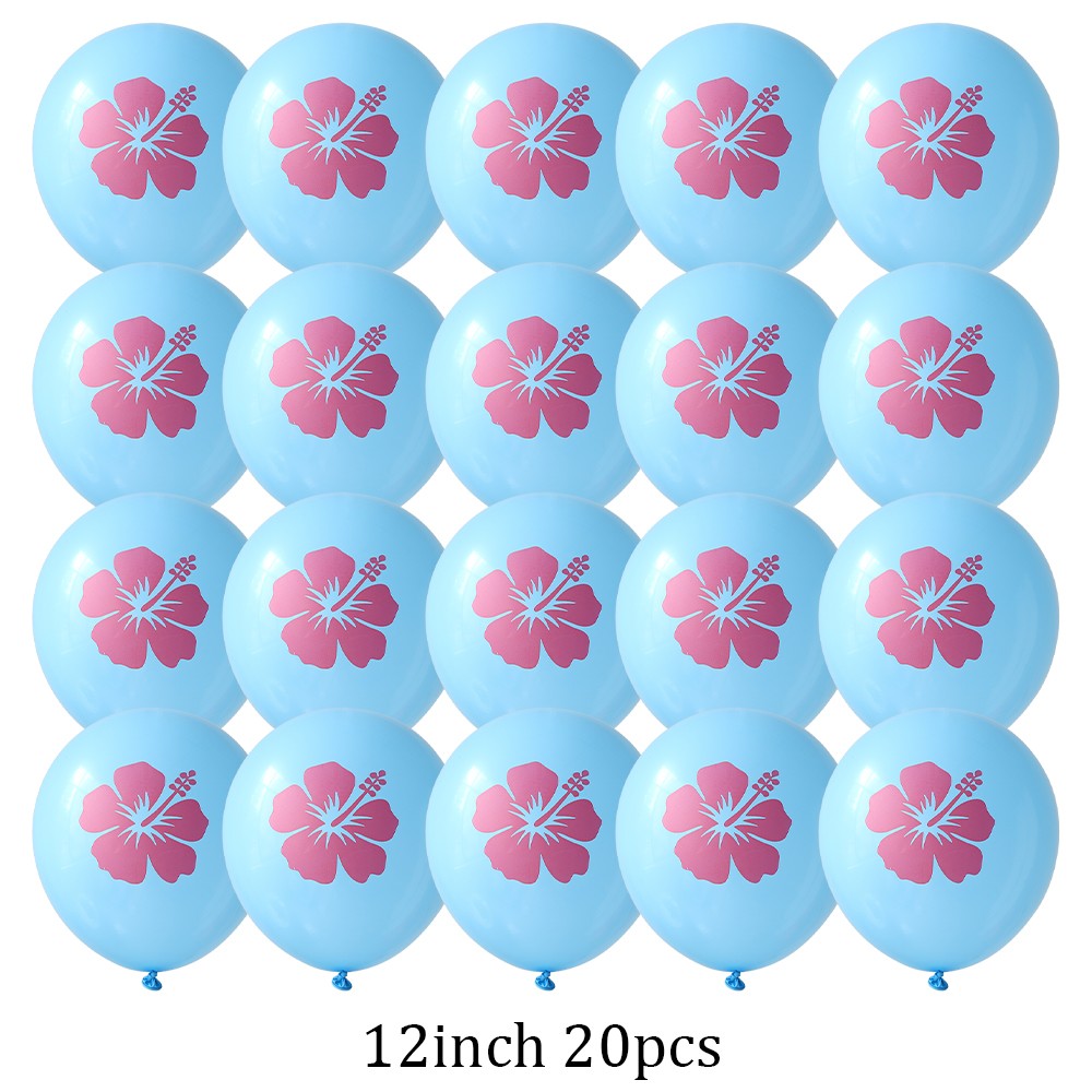 Hibiscus Foil Balloon Set Hot Pink Yellow Purple Hibiscus Balloon Summer Tropical Birthday Hawaii Baby Shower Party Decoration