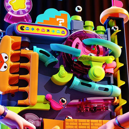 Brinquedo Educacional Montessori, Aventura em Pistas de Múltiplas Camadas, Jogo de Bola Rolante, Modelo de Cérebro Interativo para Crianças