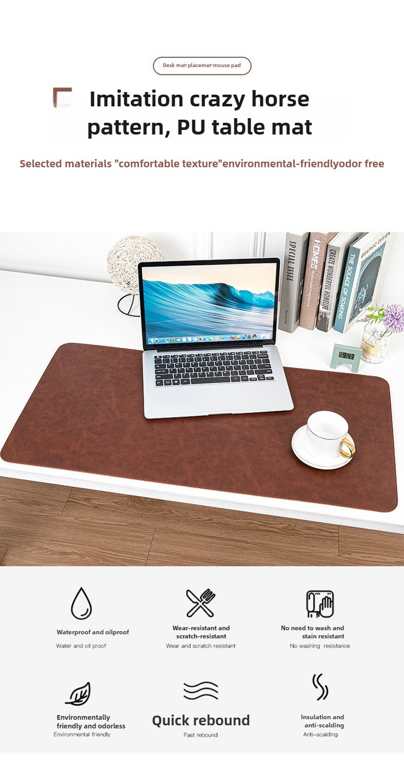 Mouse Pad Impermeável PU Tapete de Mesa Protetor Grande Mousepad Computador Laptop Antiderrapante Fácil de Limpar Tapetes de Teclado