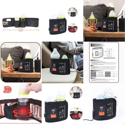 Milk Dispenser Usb Double Bottle Insulation Sleeve Baby Bottle Insulation Case L8RB