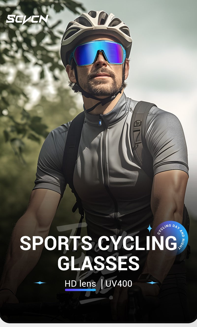 SCVCN Cycling Sunglasses Men Photochromic Glasses Fashion for Women Bike Mountain Road Bicycle Eyewear Cycle Goggles UV400 MTB