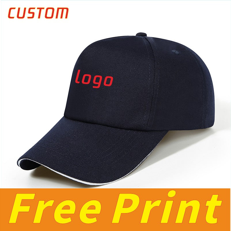 Classic Duck Tongue Hat Tennis Hat Sun Hat Customized Print Logo Icon Personalized Custom Embroidery