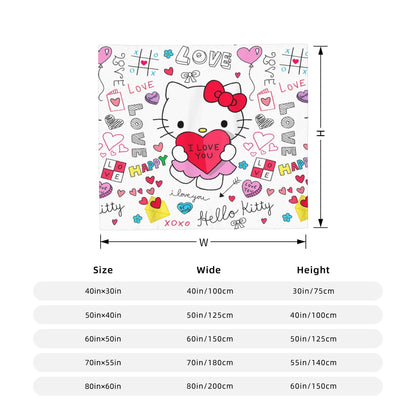 Hello Kitty Passeia de Bicicleta Pelúcia Cobertores Ótimas Mantas para Sofá Cama Sala de Estar 150*125cm Colcha