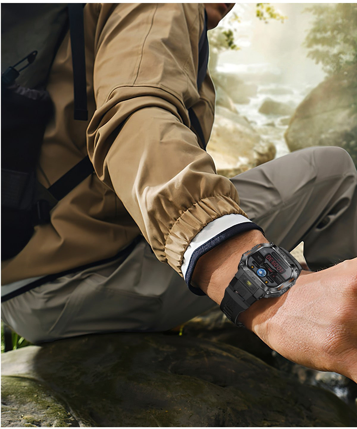 2025 COLMI P85 Smart Watch Men Bluetooth Call Outdoor Rugged Smartwatch 3ATM IP68 Waterproof Flashlight Sports Fitness Watches