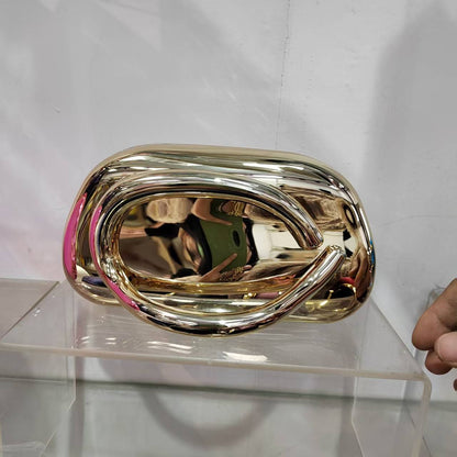 2025 Summer Silver/Pink/Gold/ Acrylic Metallic Box Purse Party Evening Bags Bolsa For Women Party