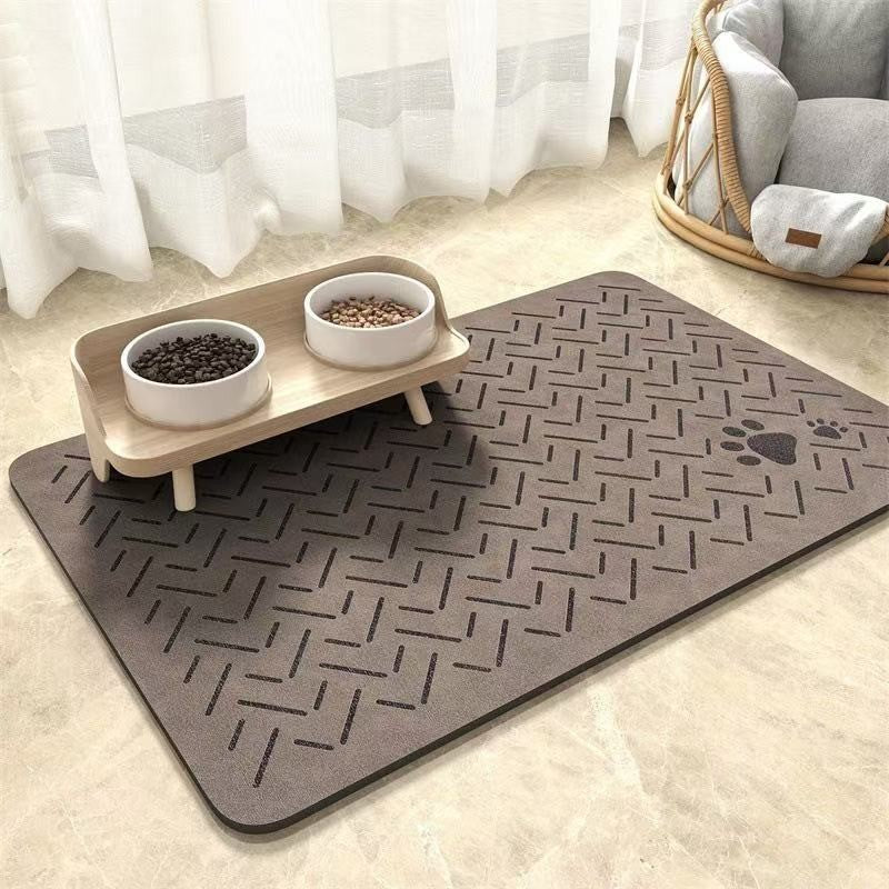 Tapete para Alimentação de Inverno - Jogo Americano Absorvente para Cães e Gatos com Parte Traseira Emborrachada Impermeável e Secagem Rápida