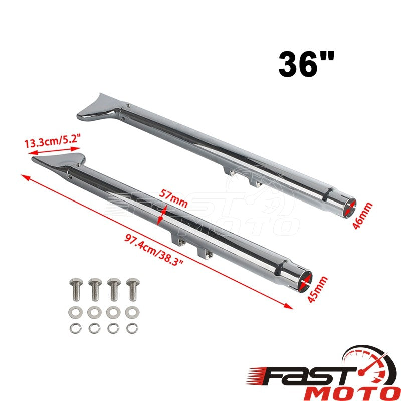 Motorcycle Fishtail Exhaust Muffler For Harley Softail Deluxe EFI FLSTNI Deuce FXSTDI Heritage Classic Engine Exhaust System