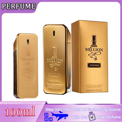 Golden Million Gold ,Perfume  Fragrance Cologne Fresh Men's Woody Brick Extrait - Men's Long-Lasting 100ml  Perfume Pray