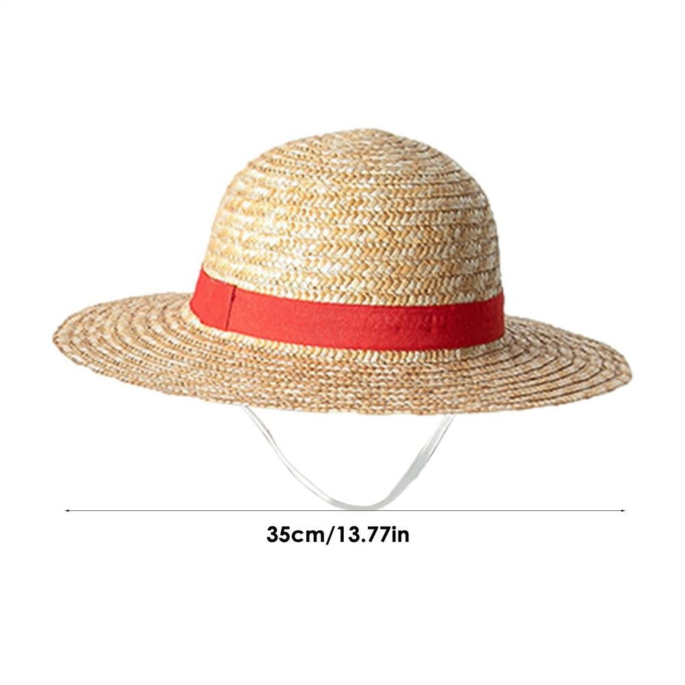 Multifunctional Straw Hat for Men Women Luffy Cosplay with String Sun Beach Party Travel Performance Costume Straw Caps