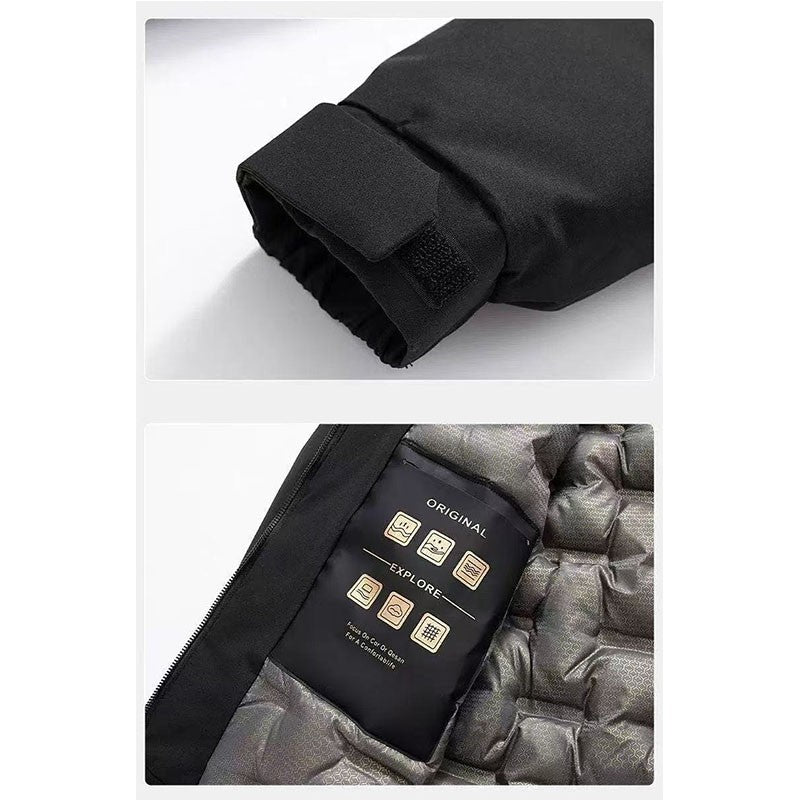 Conjunto de Terno de Pesca Masculino de Inverno 2025, Novo, Quente, Jaqueta Grossa Corta-Vento para Atividades ao Ar Livre, Calças de Algodão Quentes Resistentes ao Frio e à Neve