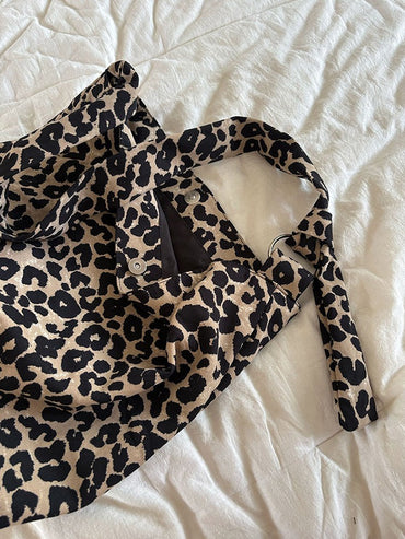 2025 new leopard print large capacity crossbody bag, single shoulder bag, fashionable and casual women's daily commuting bag