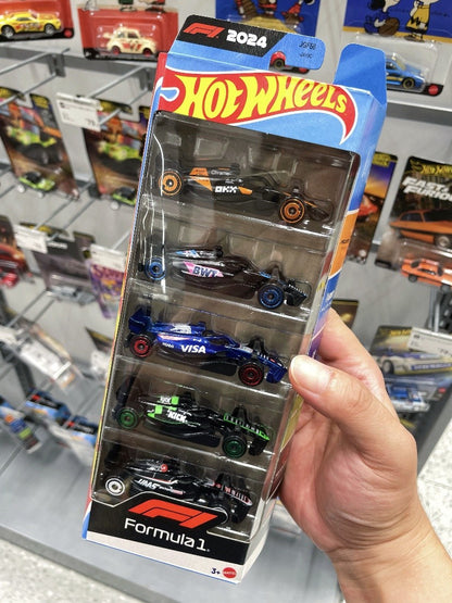 Hot Wheels X Formula 1 1/64 Collectible Car Toys 5 Packs Haas F1 Team Kick Sauber F1 Team Moneygram Theme Vehicle Gifts For Fans