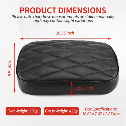 Para capa de assento de motocicleta universal, 8 ventosas roxas padrão diamante preto PU couro almofada antiderrapante conforto