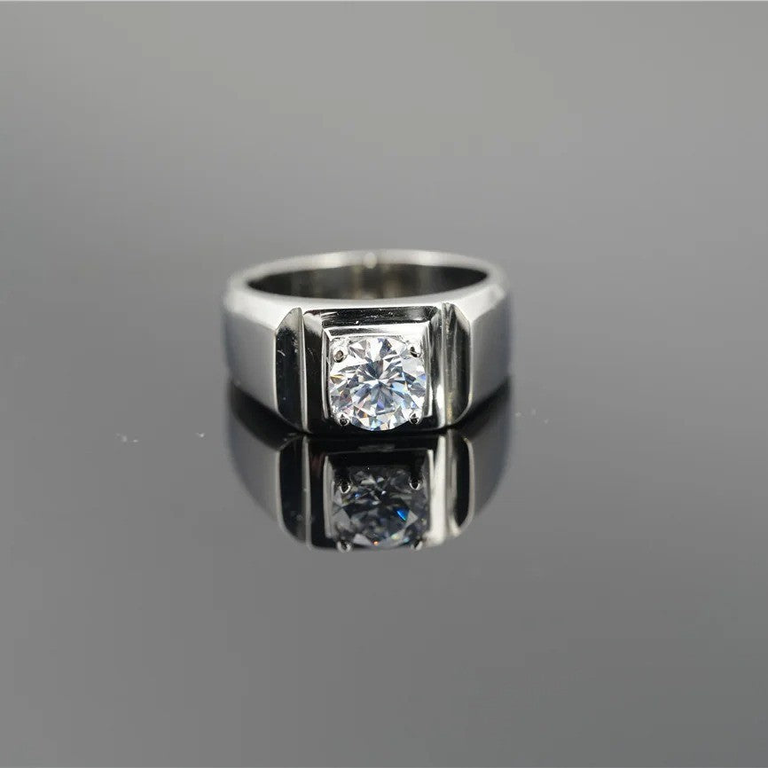 Anel Masculino Zircão Titânio Dedo Indicador Personalidade Dominador Hipster Simulação Diamante Anel de Casamento
