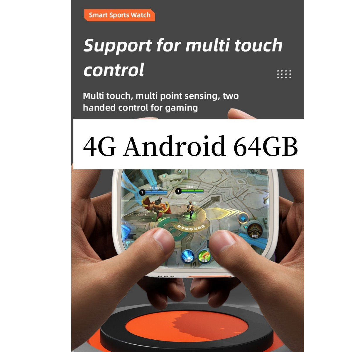 Original CDS9 Ultra Smartwatch Android 9.0 Rede 4G Cartão SIM Câmera Rotativa Amoled Google Play Store Versão Global Relógio Inteligente