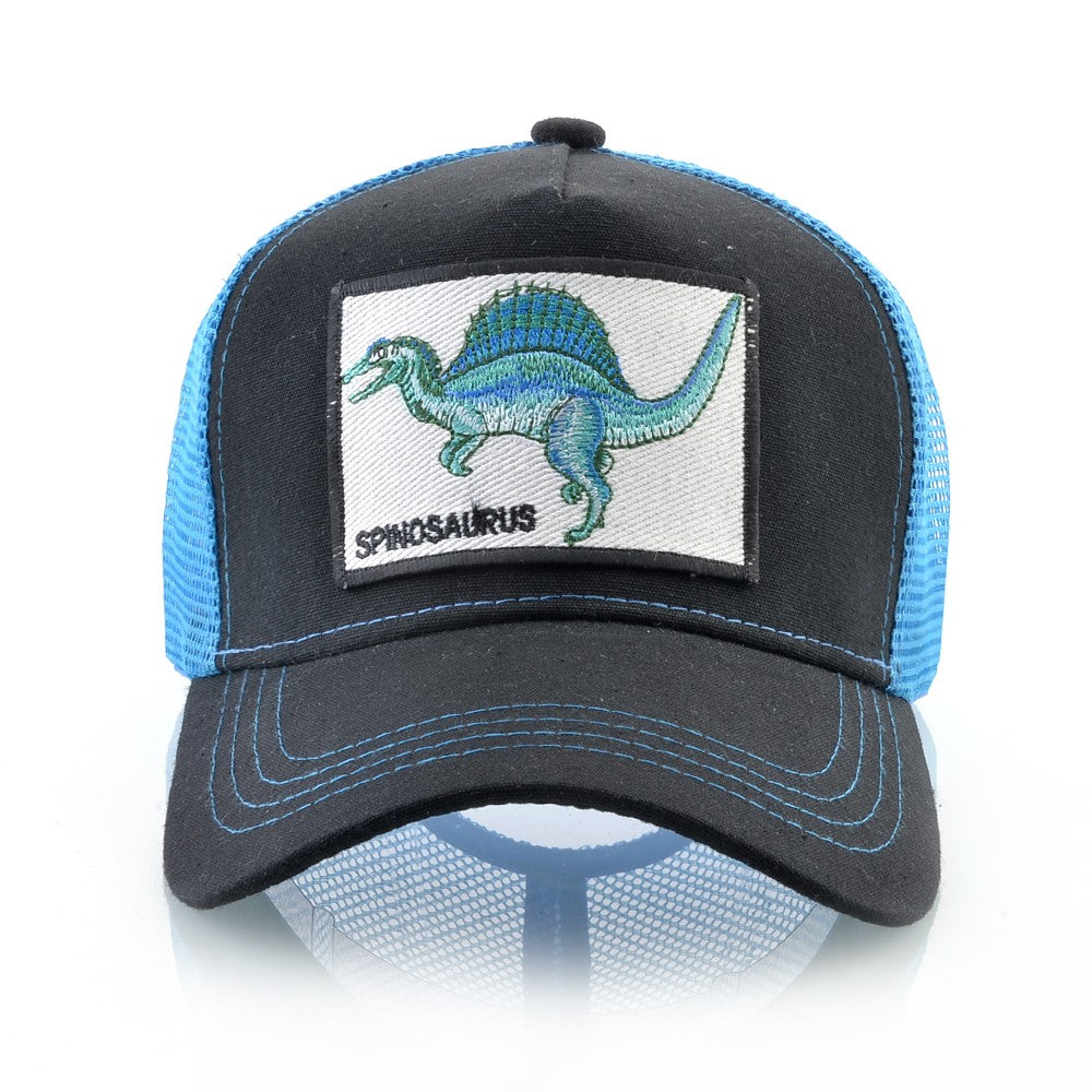 Men's Summer Baseball Cap Women Streetwear Trucker Caps With Spinosaurus Patch Snapback Hip Hop Drack Bones Adjustable Viosr Hat