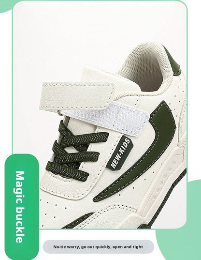 Spring and Autumn Running Sneakers for Kids Non-slip Shoes for Boys Sneakers Leather Kids Tennis Hugh Fashion Mesh Kids Shoes