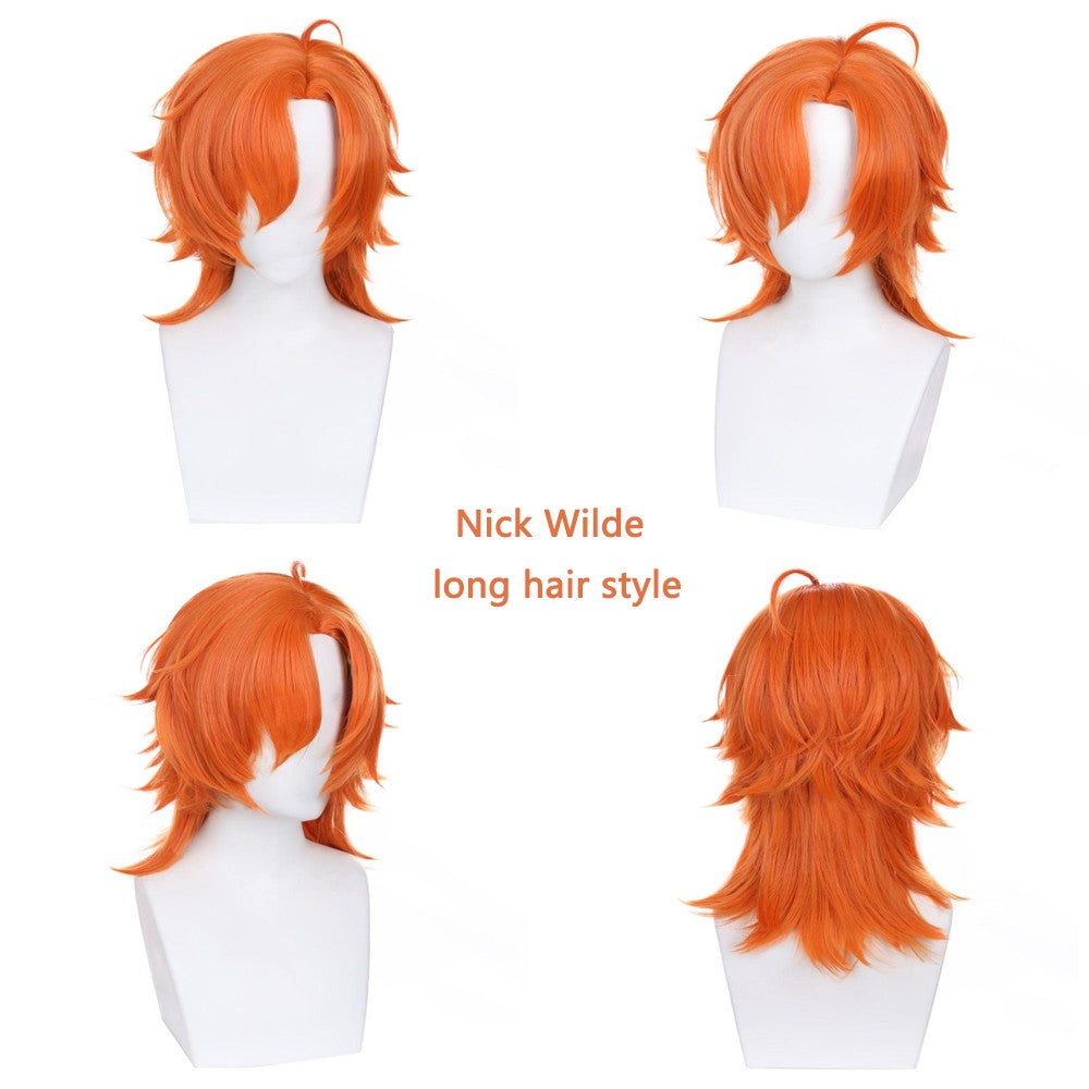 Zootopia 2: Judy E Nick Cosplay Cabelo Sintético Para Homens E Mulheres, Adequado Para Perucas De Role-Playing Anime De Festa Diária