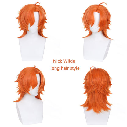 Zootopia 2: Judy E Nick Cosplay Cabelo Sintético Para Homens E Mulheres, Adequado Para Perucas De Role-Playing Anime De Festa Diária