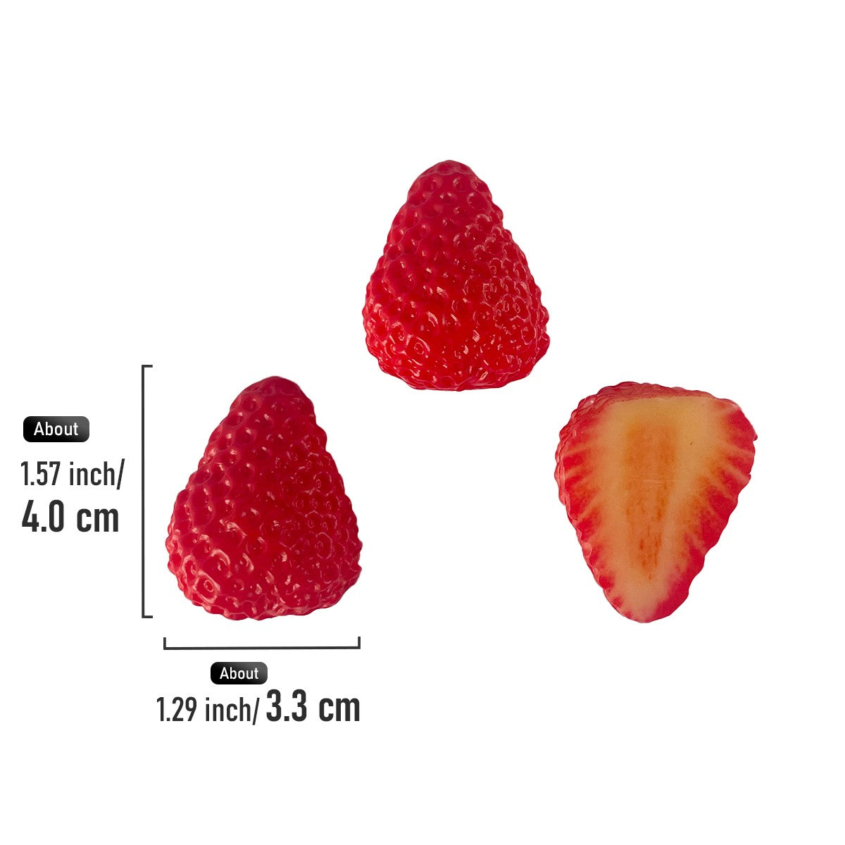 3PCs/Lot High Artificial Fruit Fake Block Simulation Model, Christmas Window Decoration, Ornament Craft, Photography Props