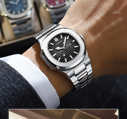 CRRJU  Men Watch 2024 Luxury Top Brand Quartz Watches Business Simple Ultra Thin Luminous Wristwatch Men's Clock Reloj Hombre