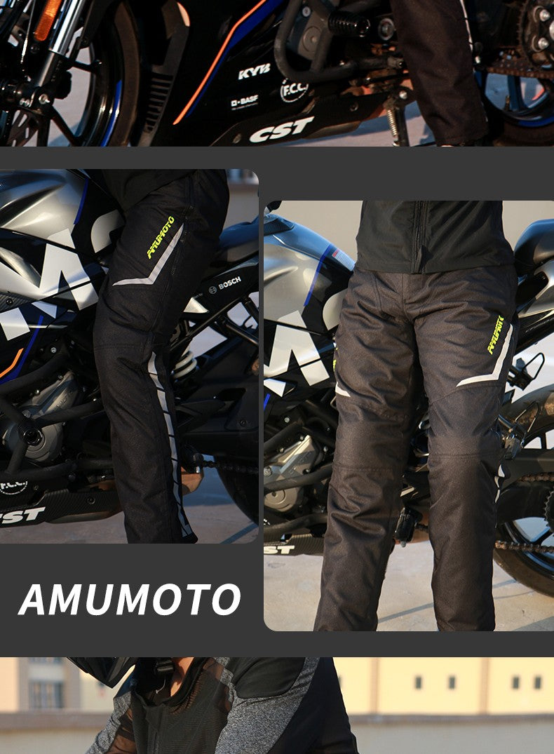 AMU Motorcycle Quick Take Off Waterproof Windproof Thermal Protective Pants Gor Men And Women