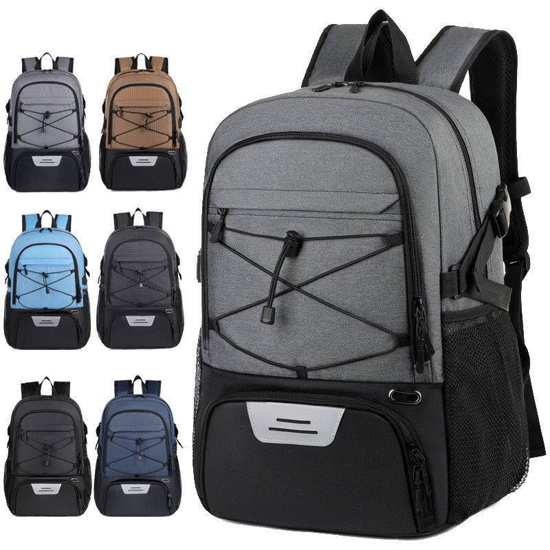 Mochila Esportiva de Basquete para Deslocamento Caminhada Trekking Acampamento com Bolso para Calçados, Viagem ao Ar Livre, Futebol, Academia, Mochila Escolar