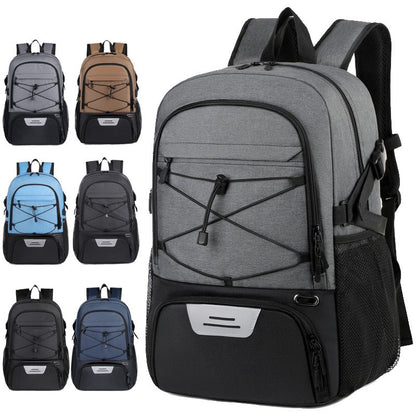 Mochila Esportiva de Basquete para Deslocamento Caminhada Trekking Acampamento com Bolso para Calçados, Viagem ao Ar Livre, Futebol, Academia, Mochila Escolar