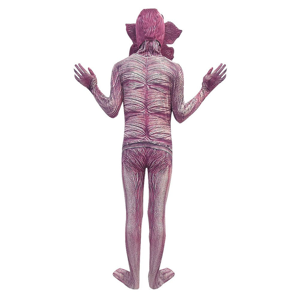 Demogorgon Cannibal Flower Bodysuit Headwear Mask Cosplay Costume Disguise Jumpsuit Halloween TV ST Suit
