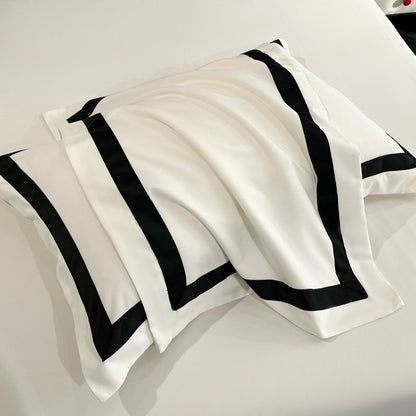 2025 Luxury Hotel Bedding Sets Thick Brushed Bed Sheets White Duvet Cover Set Pillowcase Four Piece Fully Enclosed for Home Gift