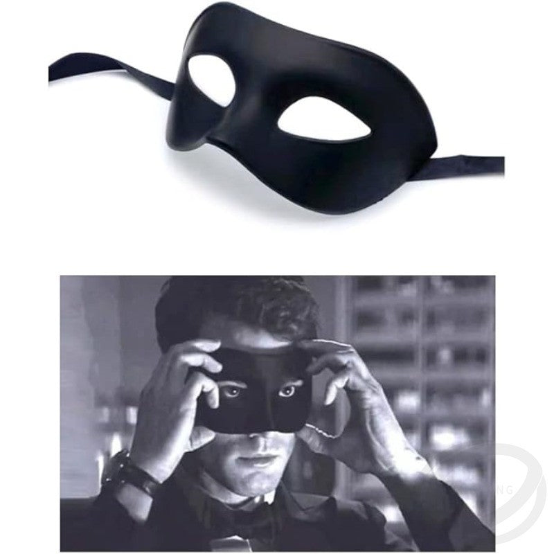 Elegant Black Masquerade Mask Set Perfect for Venetian Party Mardi Gras and Halloween Celebrations 1pcs