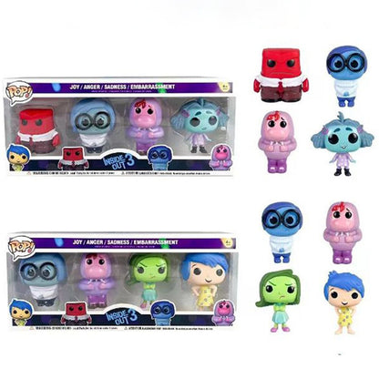 Anime Divertidamente 2 Alegria Ansiedade Raiva Tristeza Nojinho Medo Boneco POP Brinquedos de Ação Filme de Desenho Animado Bonecos de PVC