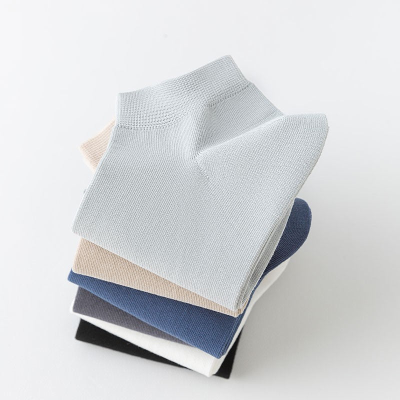 6Pairs High Quality Men Combed Cotton Socks Short Breathable Odor proof and antibacterial Business Spring Summer for Male sock