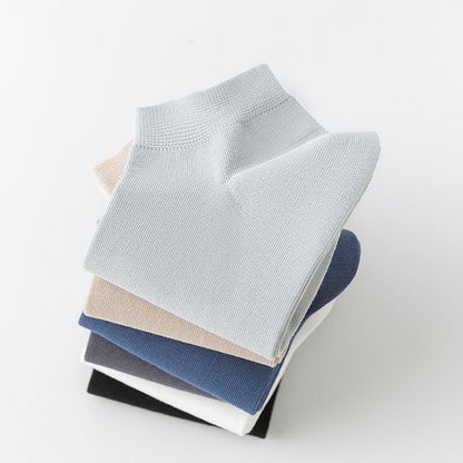 6Pairs High Quality Men Combed Cotton Socks Short Breathable Odor proof and antibacterial Business Spring Summer for Male sock