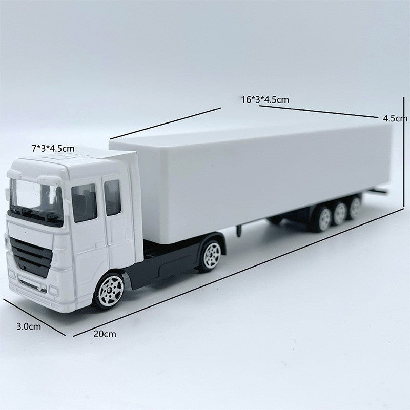 Caminhão Reboque de Contêiner Miniatura de Liga 1:87 Original Diecast 20CM Modelo de Carro de Simulação Clássico Brinquedo Hobby e Colecionáveis