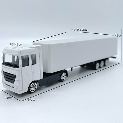 Caminhão Reboque de Contêiner Miniatura de Liga 1:87 Original Diecast 20CM Modelo de Carro de Simulação Clássico Brinquedo Hobby e Colecionáveis