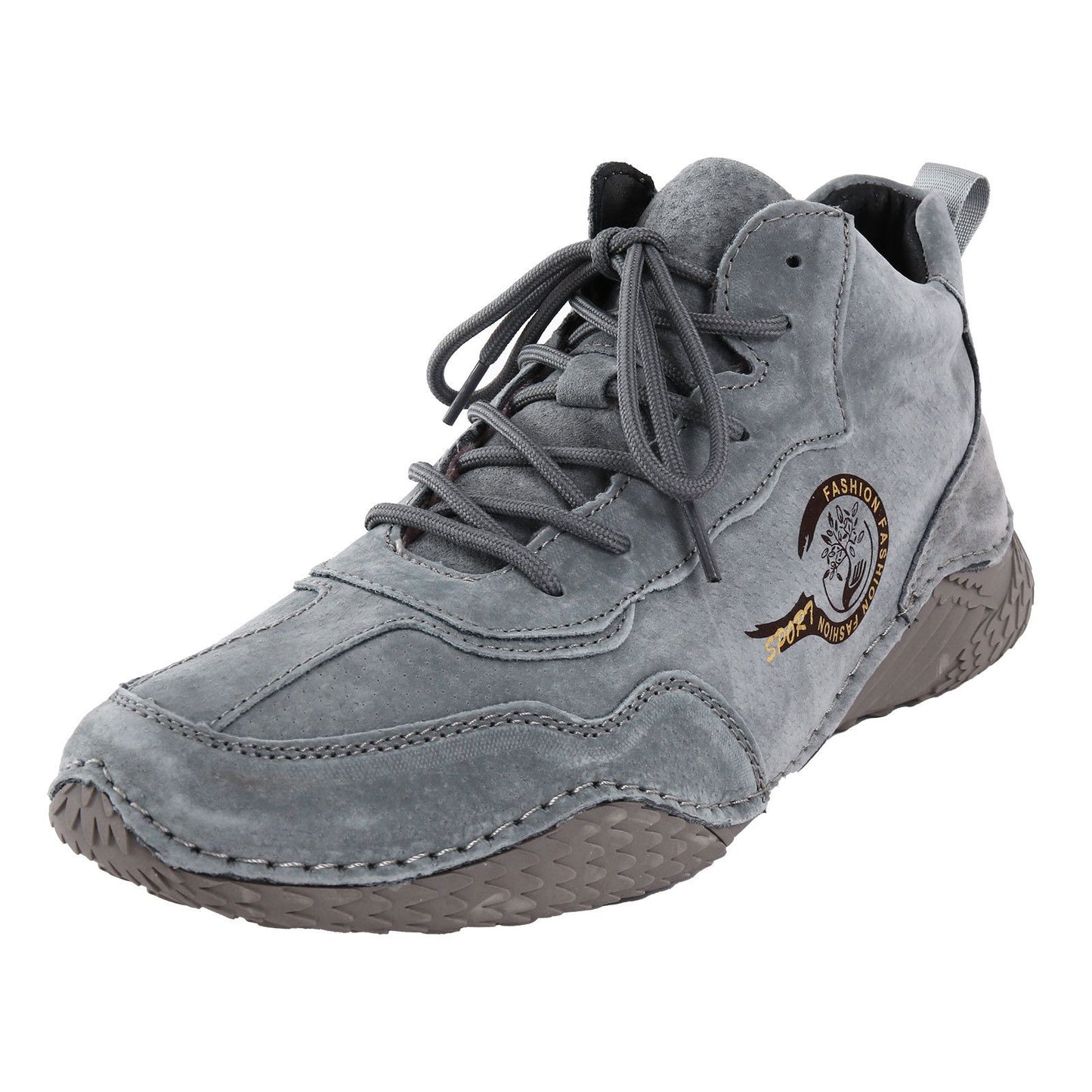 Punk Boots New Fall And Winter Padded Men'S Leather Shoes Korean Fashion Lace Up Sneakers Ankle Mens Dress Shoes Zipper Side