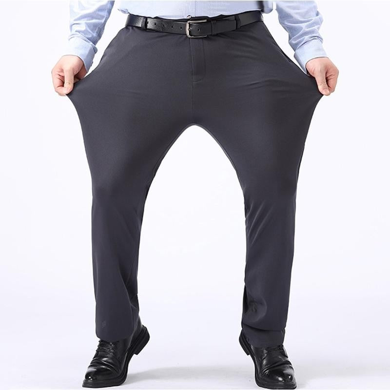 Plus Size 48 50 52 Mens Black Long Pants Casual Business Suit Pants