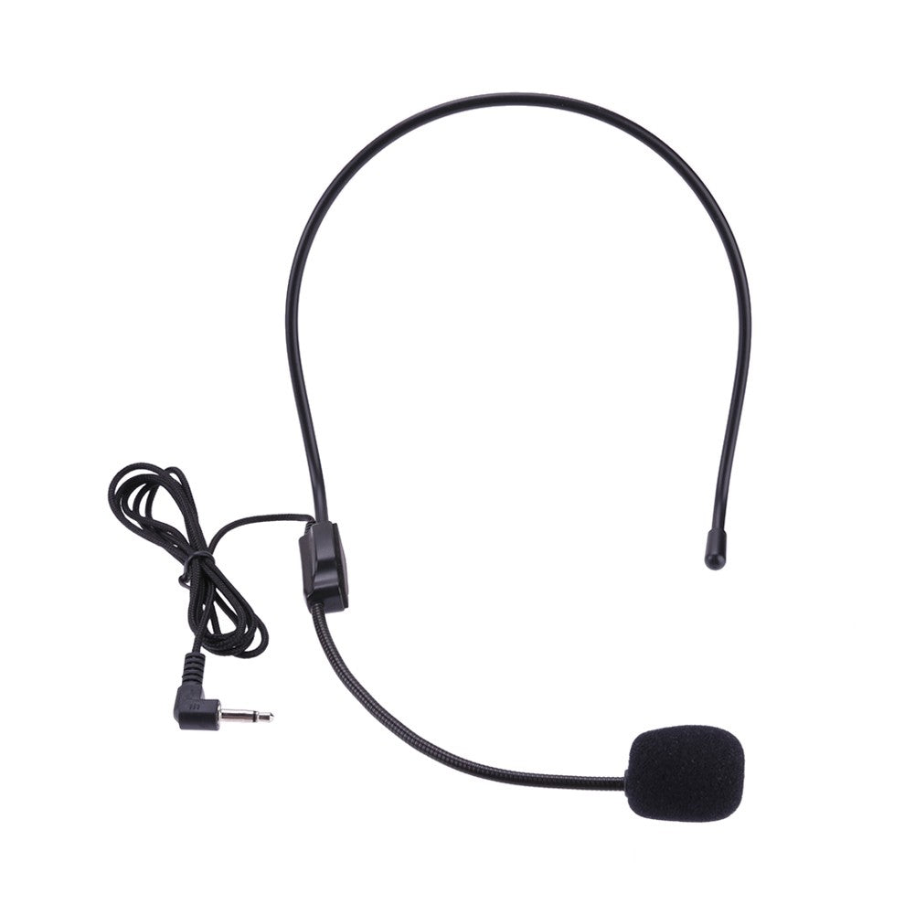 Microfone com Fio P2 (3.5mm) Headset Microfone de Cabeça Amplificador de Voz Leve Sobre a Cabeça para Ensino e Reuniões