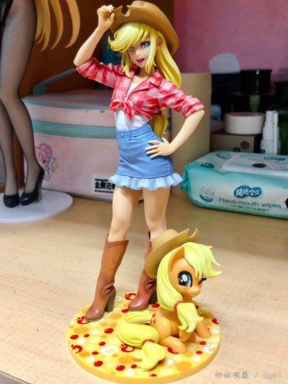 My little Pony Bishoujo Rarity Sunset Shimmer Applejack Twilight Sparkle Pinkie Pie Anime PVC Action Figure Toy Collection Doll