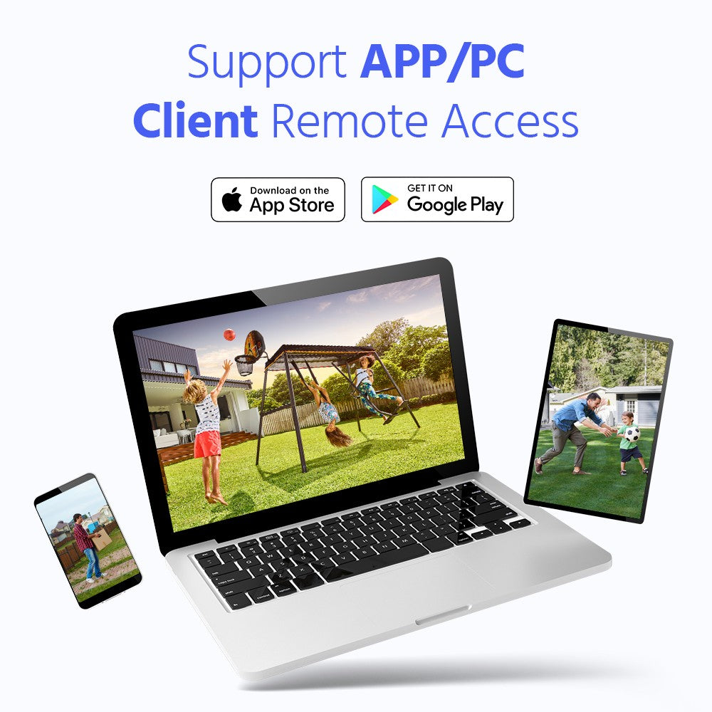 ANNKE 5MP Wireless Home Camera System 2PCS Cam Kit Security System Cameras PIR Human Detection 4CH Dual wifi Homebase