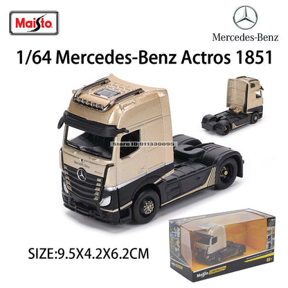 Maisto 1:64 Mercedes-Benz MACK Anthem Trailer modelo de simulação de carro modelo de carro de liga leve brinquedo de carro masculino presente de coleção