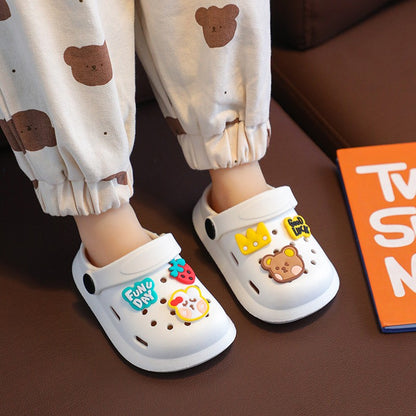 Children's Slippers Summer Boys and Girls Cartoon Cute Anti-Slip Open-Toe Clogs Infant Toddler and Big Kids Sandals
