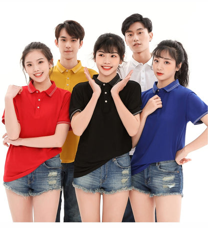 Breathable T-shirt, shirt, polo shirt, customized summer fashion, breathable short sleeved shirt, printed logo, embroidered work