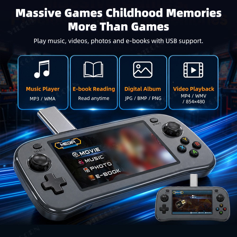 SF3100 Retro Handheld Game Console 4.5" IPS FHD Screen Portable Game Player Built-in 21000+Free Games for PS1 MAME Emulators
