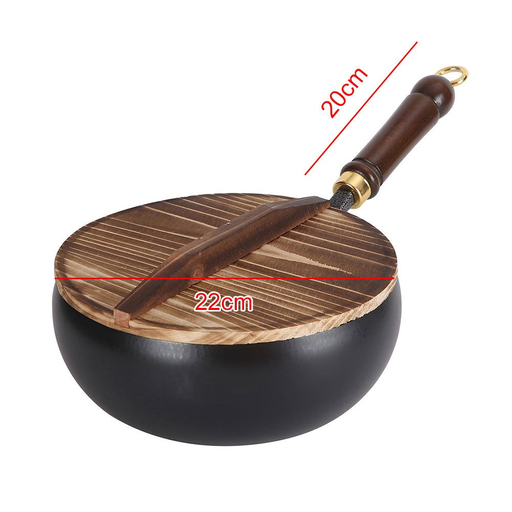 20/24CM Household Stir Fry Stew Pot Big Belly Pot Uncoated And Non Stick Household Stir Fry Pot For Hiking Camping Universal Pan