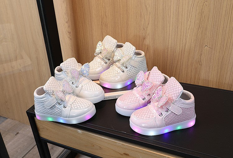 Kid Tennis 2025 Spring And Autumn Children LED Sneakers Boys Glowing Shoes kids Baby Girls Toddler Shoes with Light Up Luminous