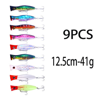 Iscas de Pesca Popper Topwater 11cm 23g 13cm 43g Pesca Boia Artificial Pesca de Baixo, Lúcio, Carpa, Wobbler, Artigos de Pesca