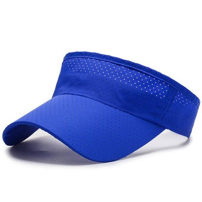 Chapéus de sol de verão respiráveis, masculinos e femininos, com viseira ajustável, proteção UV, parte superior vazia, sólida, para esportes, tênis, corrida, boné de proteção solar