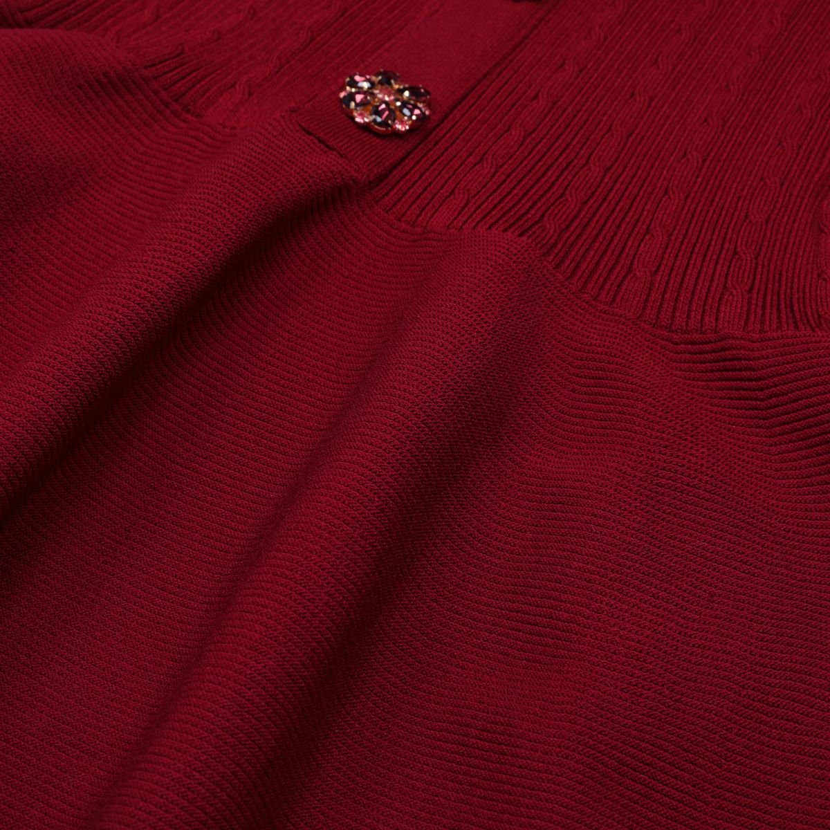 High Quality Spring And Autumn New Fashion Knitted Heavy Industry Pearl Slim Fit And Slimming Round Neck Long Sleeved Dress